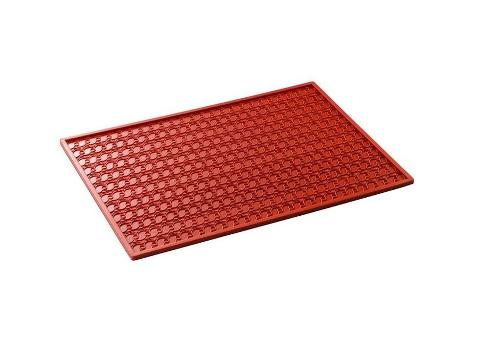 Backmatte mit Relief Fregio aus Silikon 600x400mm für Biskuit-Kapseln Antihaft Lebensmittelecht BPA-frei