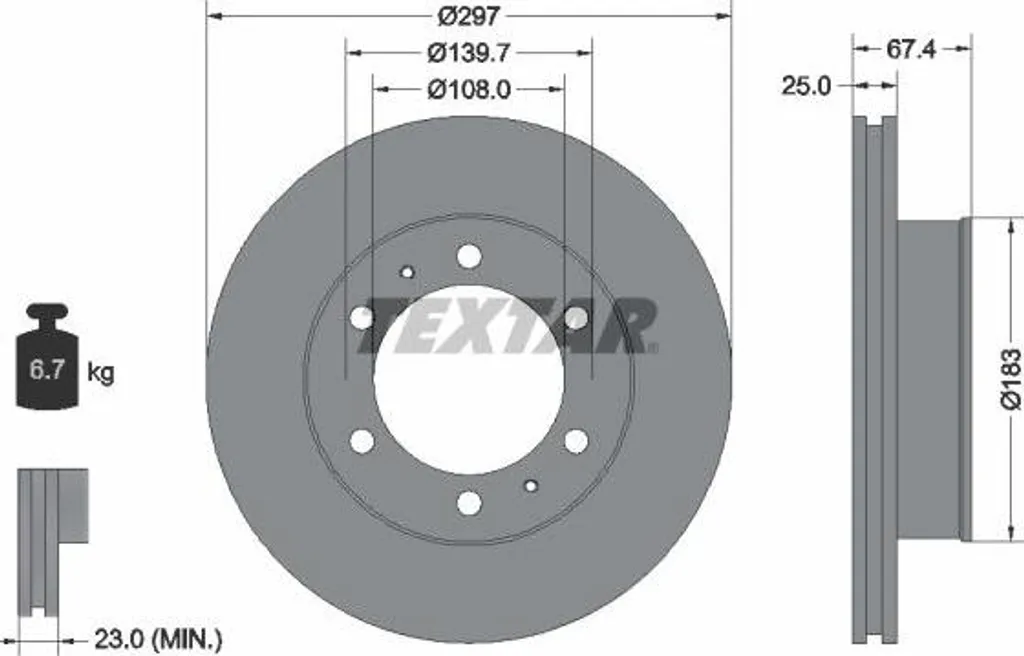 Disque frein Hilux qui siffle ? Solution TEXTAR 92222600 (OE 435120K060)