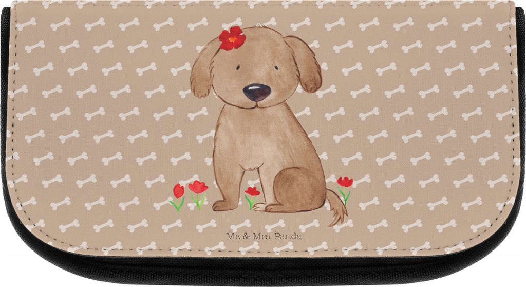 Mr. & Mrs. Panda Kosmetiktasche Hund Dame - Hundeglück - Geschenk, Frauchen, schminkaufbewahrung, Liebe, Liebenswert, Hunde, Kulturbeutel, Flausch...