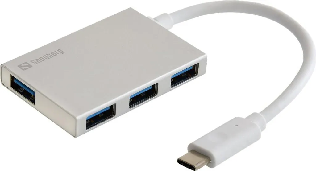 Hub USB-C multiprise avec 4 ports USB 3.0 pour PC et MacBook