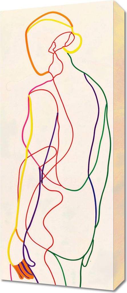 Bild 30x70cm Regenbogen Umriss