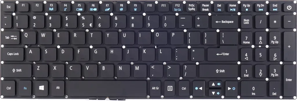 Clavier Acer Aspire 5 A515-51 A515-51G F5-573 Anglais US QWERTY Noir