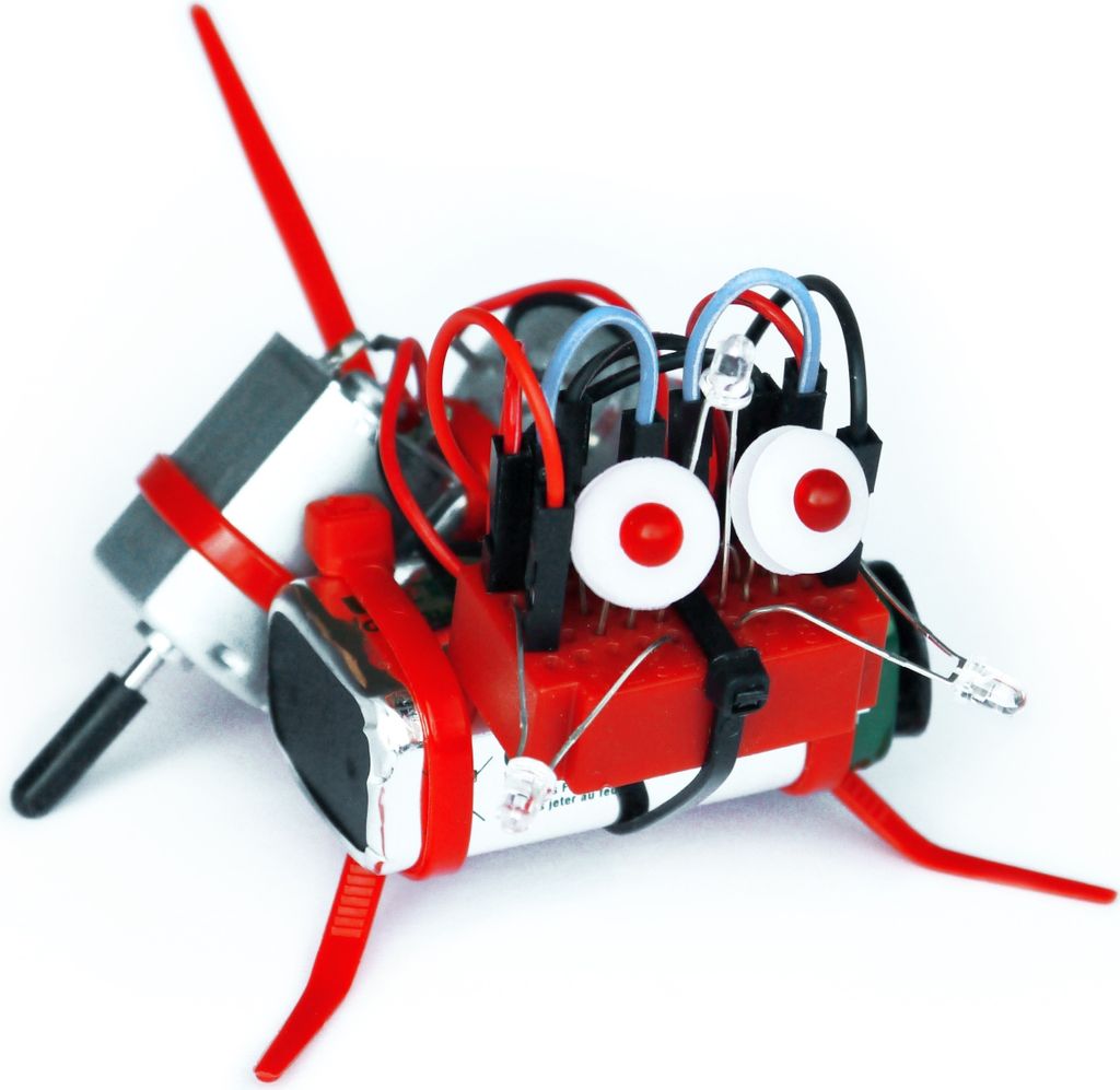 varikabi - Variabler Roboterbausatz zum Stecken mit 12 verblüffenden Funktionen (rot) - VARIOBOT
