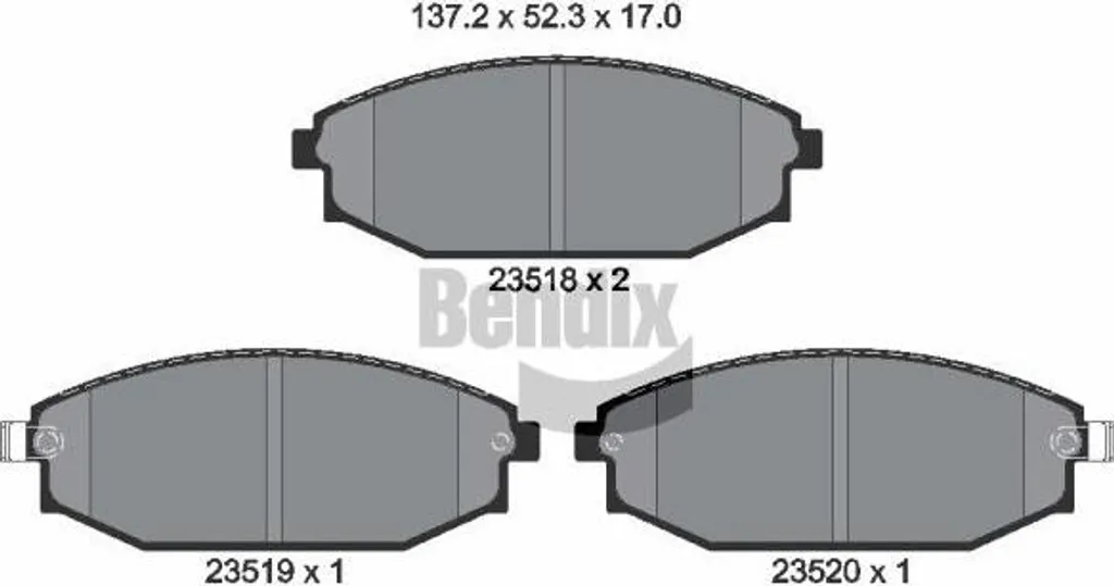 Plaquettes de Frein BENDIX BPD2000 OE 58101M1A00 pour Galloper