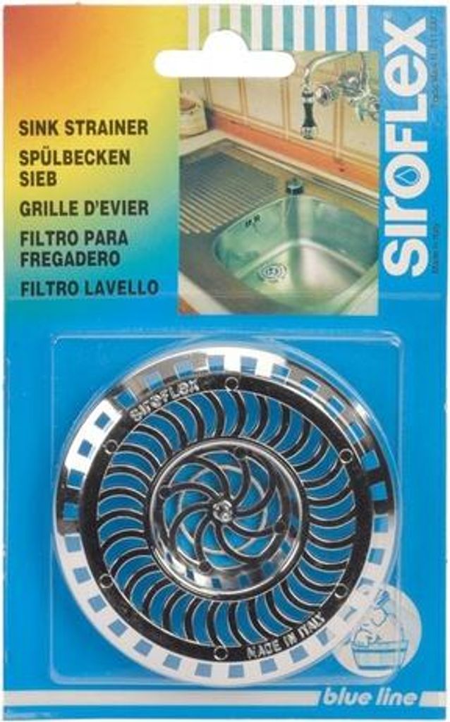 Edelstahl-Abflusssiebe für Spülen - 2er Set - Chrom - 8 cm