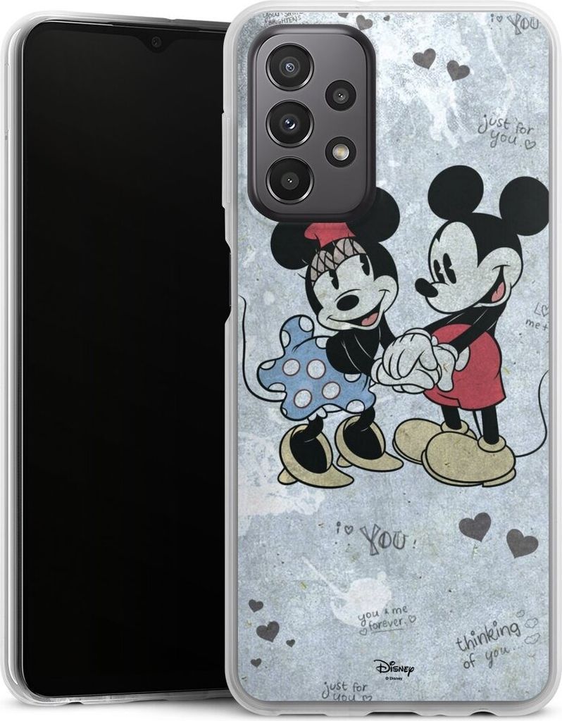 DeinDesign Slim Hülle für Samsung Galaxy A23 5G Silikon Case Ultra Dünn Handyhülle Disney Mickey & Minnie Mouse Vintage