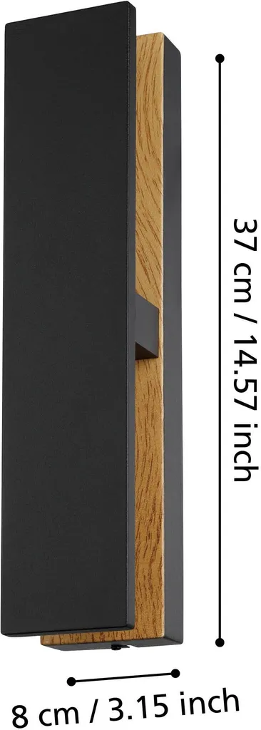 Eglo 900291 COSTORIO LED Lampada Esterno IP44 11.7W Nero e Marrone - 3