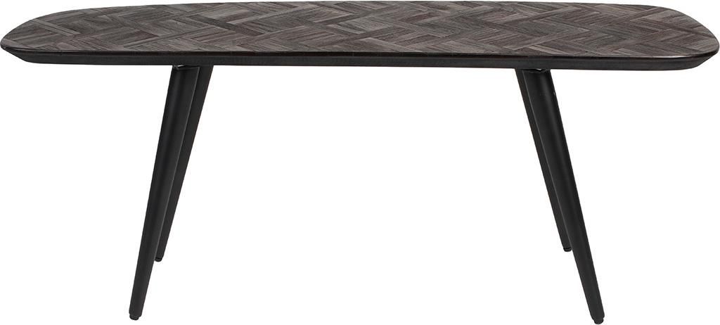 Beistelltisch Couchtisch WEBSTER aus recyceltem Teakholzfurnier