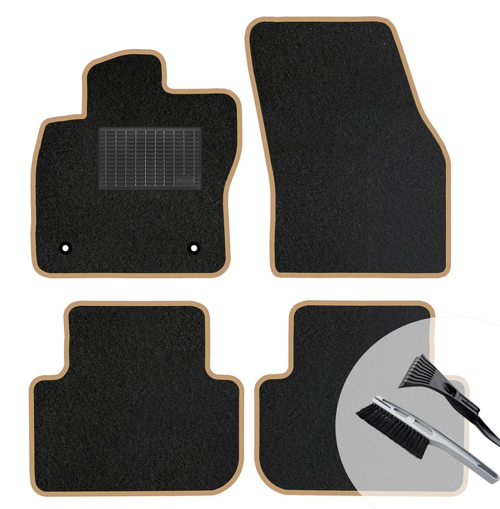 Velours Fußmatten Set Automatten BEIGE passend für: MG HS Produktbild 