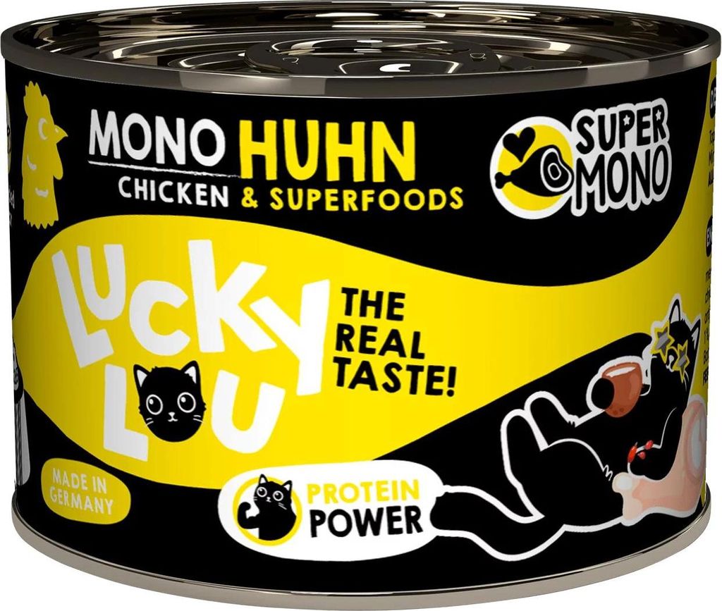 Lucky Lou SuperMono Huhn Katzenfutter Katzennassfutter Nassfutter Katze monoprotein