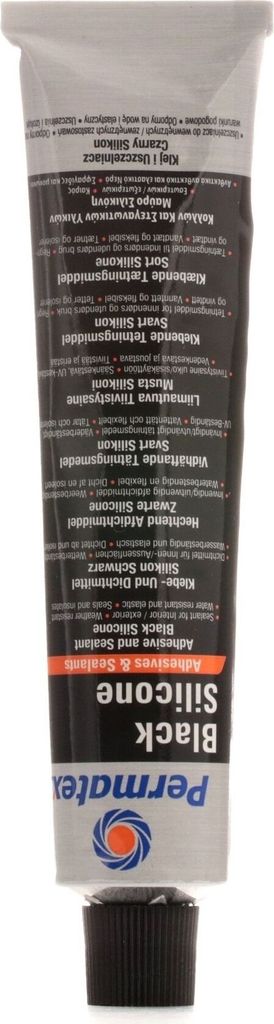 Permatex Silikon Dichtstoff, Schwarz, 85 ml, öl-, UV- & Produktbild 