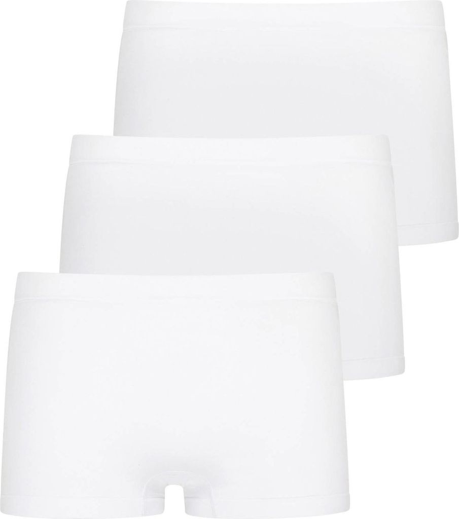 Jockey Damen Hipster, 3er Pack - Seamfree Boy Short, Stretch Weiß 2XL