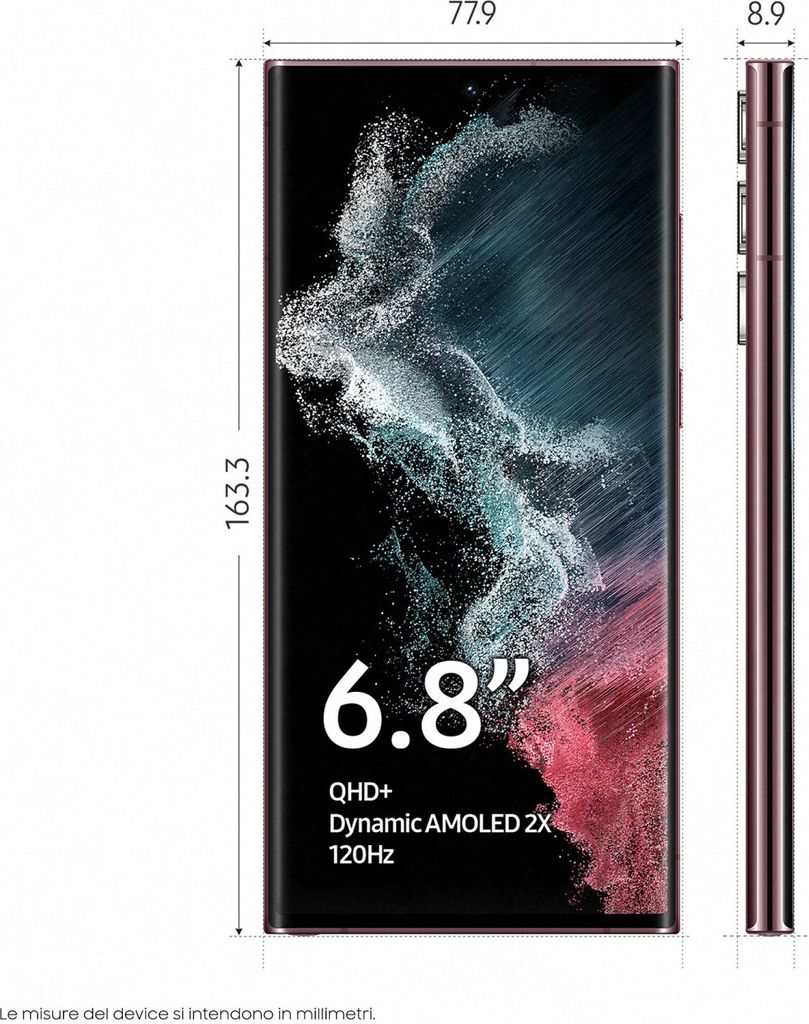 Samsung SM-S908B Galaxy S22 Ultra 8+128GB 6,8" 5G bordowy Zdjęcie produktu 3