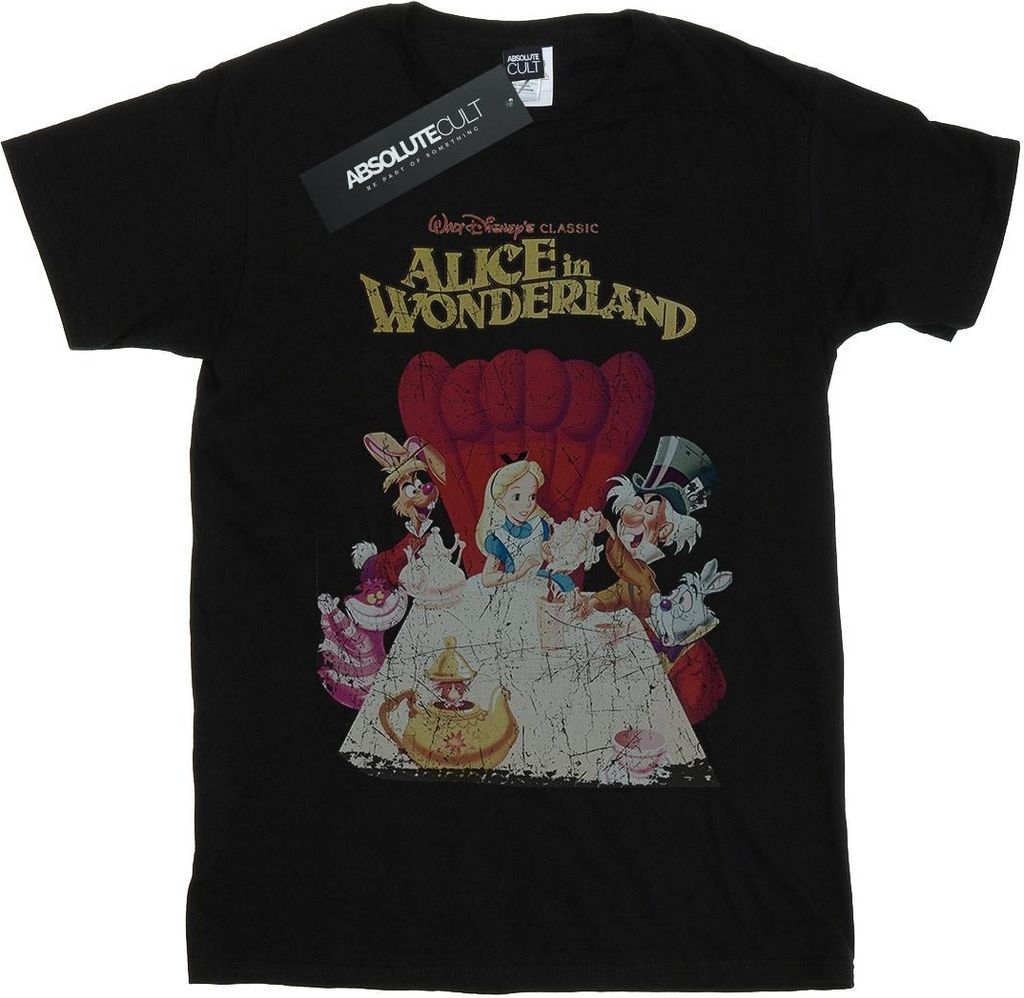 Disney - "Alice in Wonderland" T-Shirt für Mädchen BI12981 (128) (Schwarz)