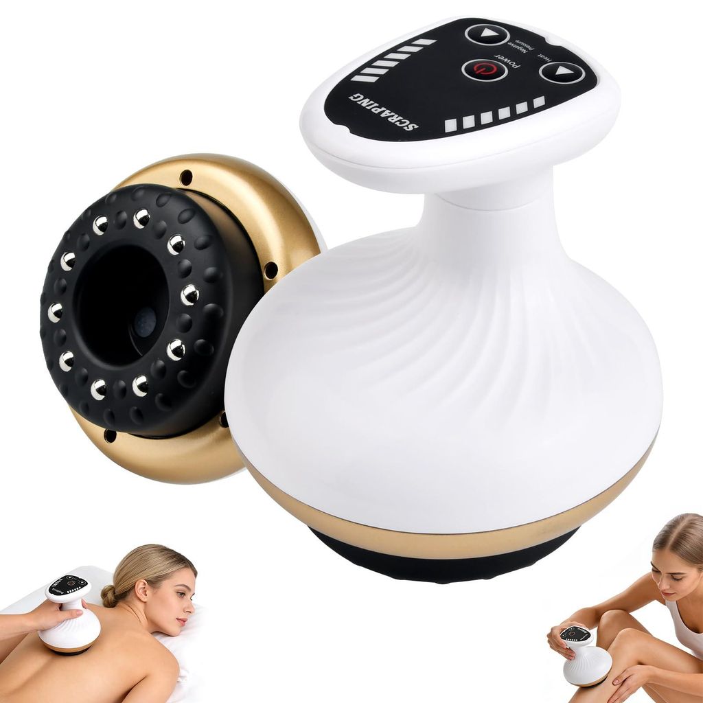 Massage 4-in-1 Massagegerät gegen Cellulite, Cellulite Massagegerät, Gua Sha Elektrisch Anti-Cellulite Gerät, 9 Stufen Vakuum Massage