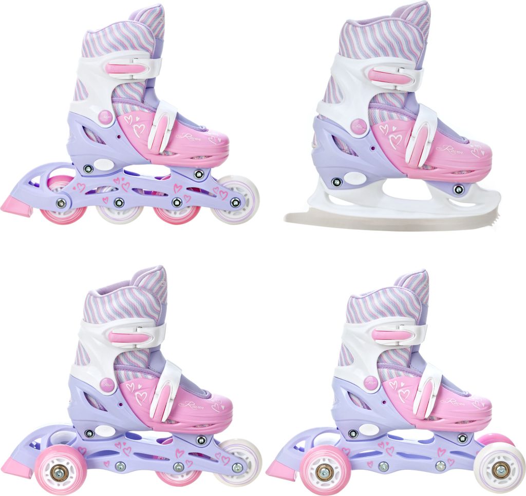 4in1 Inlineskates/Triskates/Rollschuhe/Schlittschuhe Raven Produktbild 