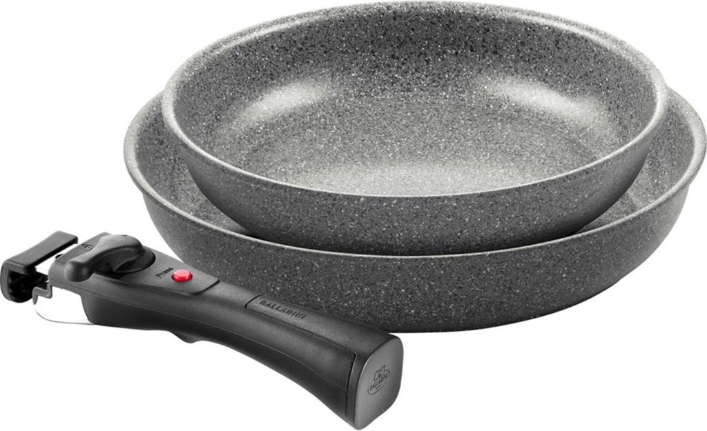 Ballarini Turm set aus 2 Bratpfannen (24 + 28 cm) + Stieltopf 16 cm 3h