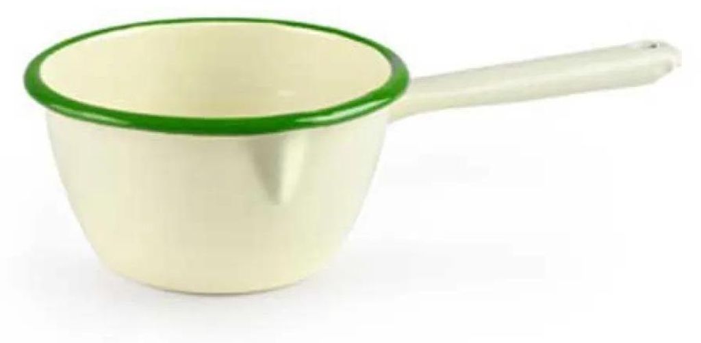 Casseruola smaltata con bordo verde 12 cm Immagine del prodotto 