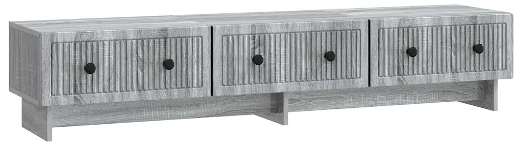 Support TV long 147 cm gris Sonoma vidaXL pour écran plat et consoles
