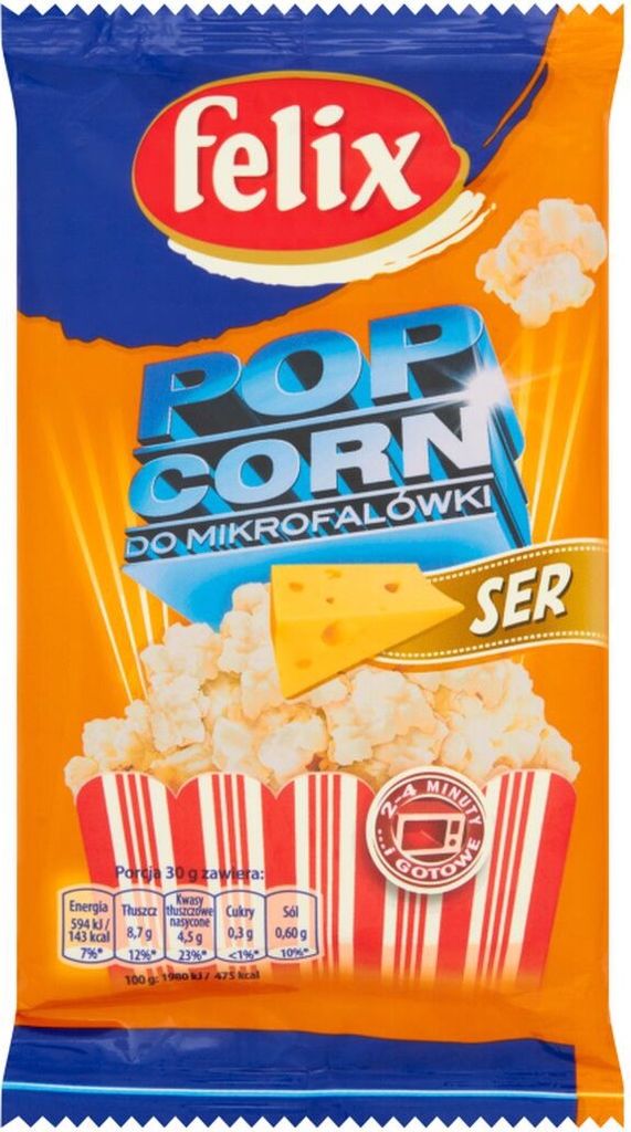 Felix Popcorn O Smaku Serowym Do Mikrofalówki 90 G Zdjęcie produktu 
