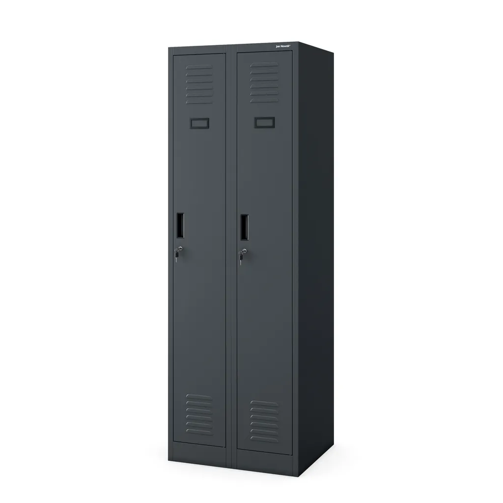 Armoire de rangement en acier anthracite 180x60 cm Jan Nowak Kacper II