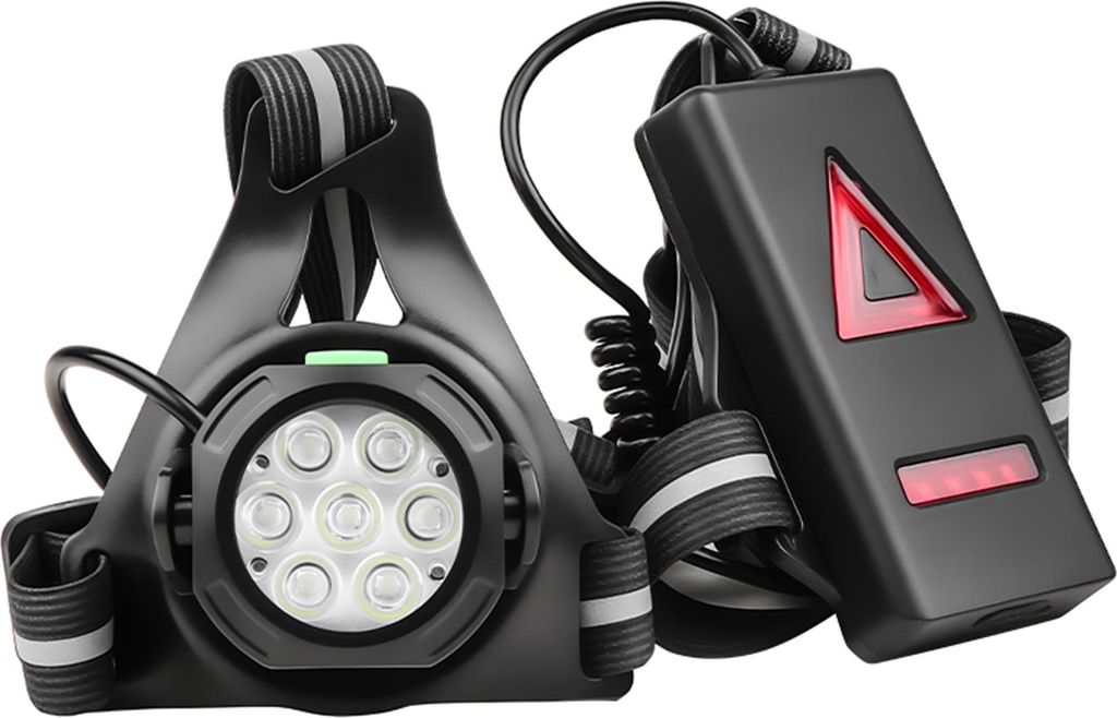 LED-Brust Front Multi-Lampe Rot Warnung USB Wiederaufladbare Nacht Running Licht Dreieck Reflektierende Riemen Zurück Licht Rucksack Licht Einstel...