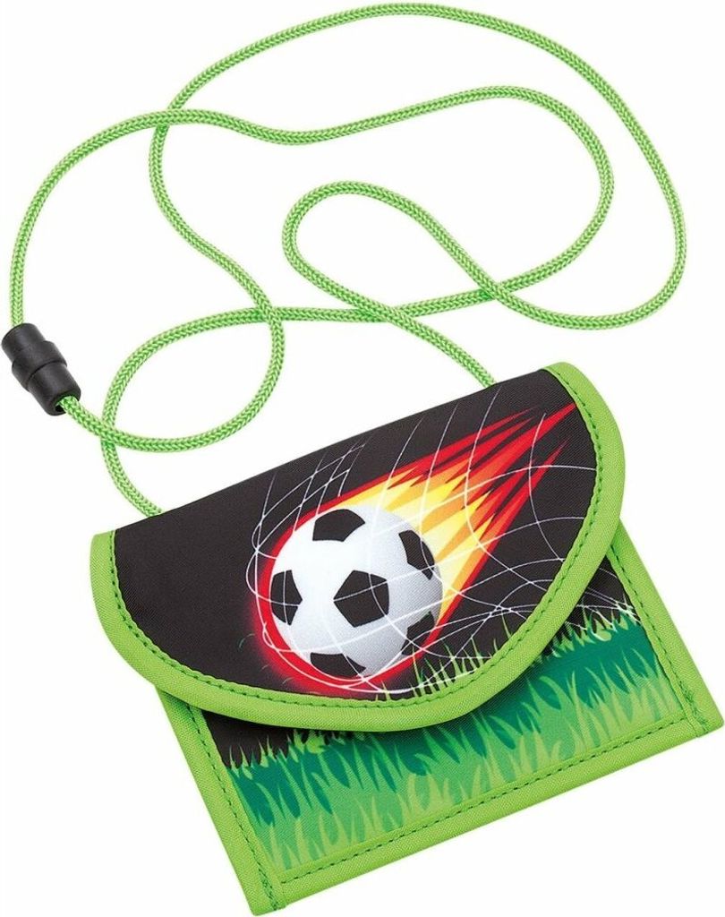 WEDO Brustbeutel Fußball aus Polyester, Sicherheitskordel Produktbild 