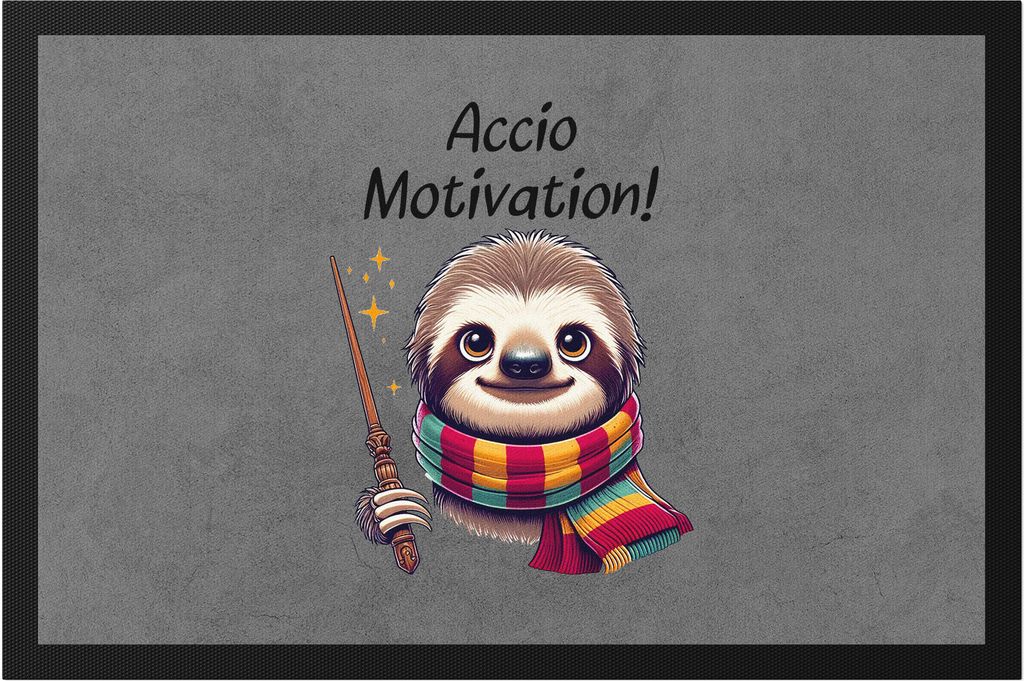 Accio Motivation Faultier Fußmatte - Lustiges Büro Geschenk