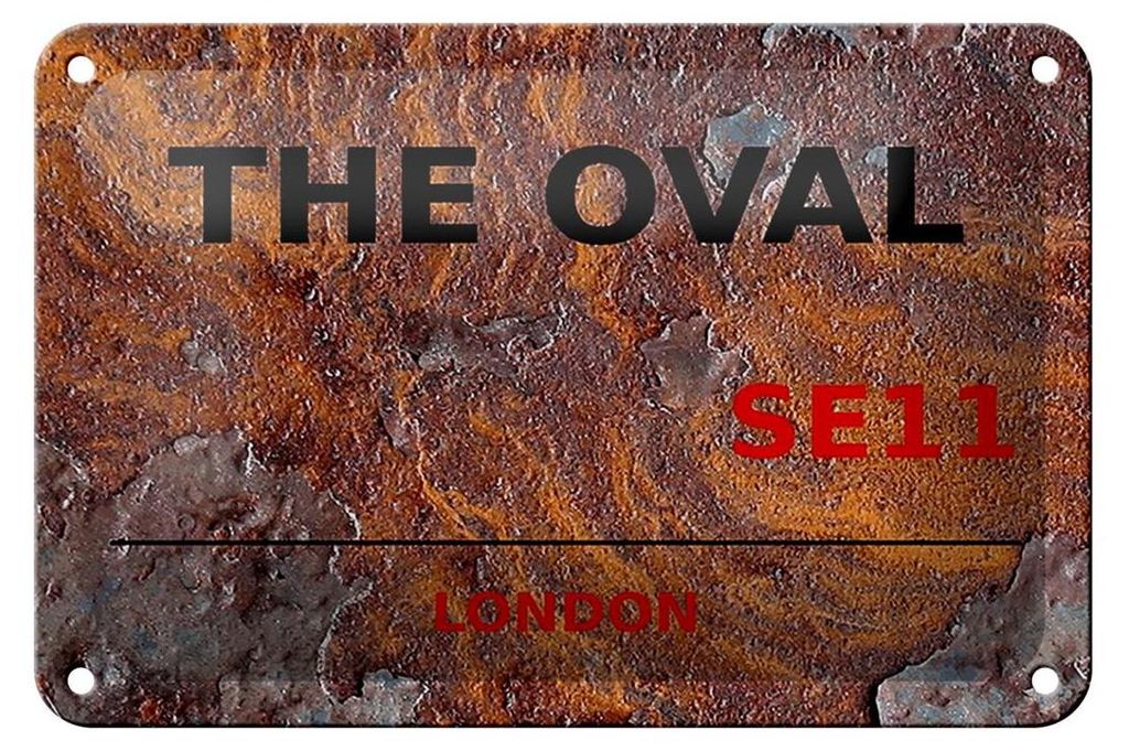 Blechschild London 18x12cm The Oval SE11