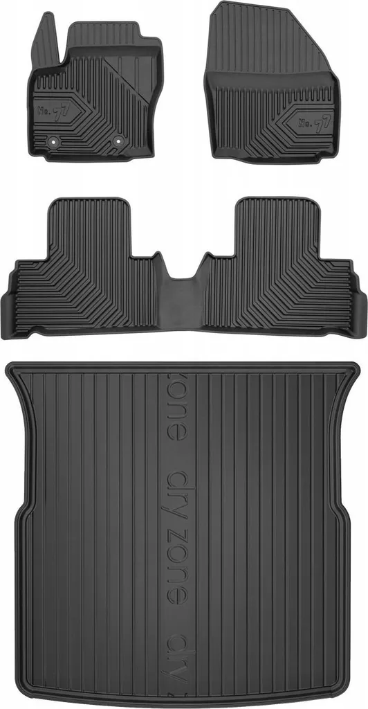 Set Tappetini Gomma No.77 Ford S-Max Mk1 | Fissaggio 31cm Premium