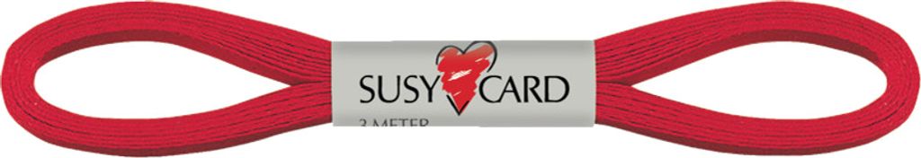 SUSY CARD Geschenkband "Easy" 6 mm x 3 m rot
