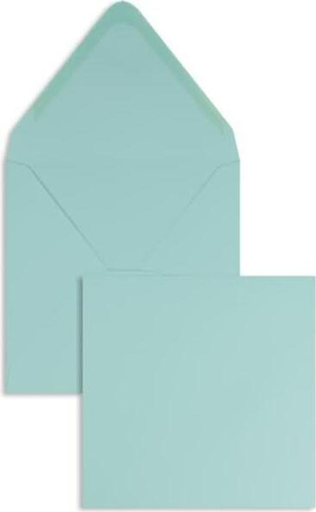 Briefumschläge 160x160mm 120g/qm gummiert VE=100 Stück lagune