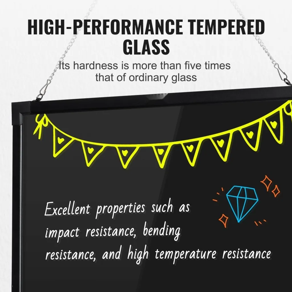 Tableau LED pour menu restaurant et vitrine magasin - Format 60x80cm