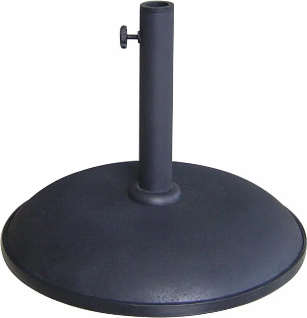 Base Ombrellone Rotonda Marbueno Cemento 45x36 cm Nero 20KG