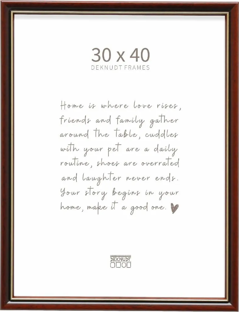 Cadre photo bois 30x40 cm marron robuste S407H2 pour protéger photos