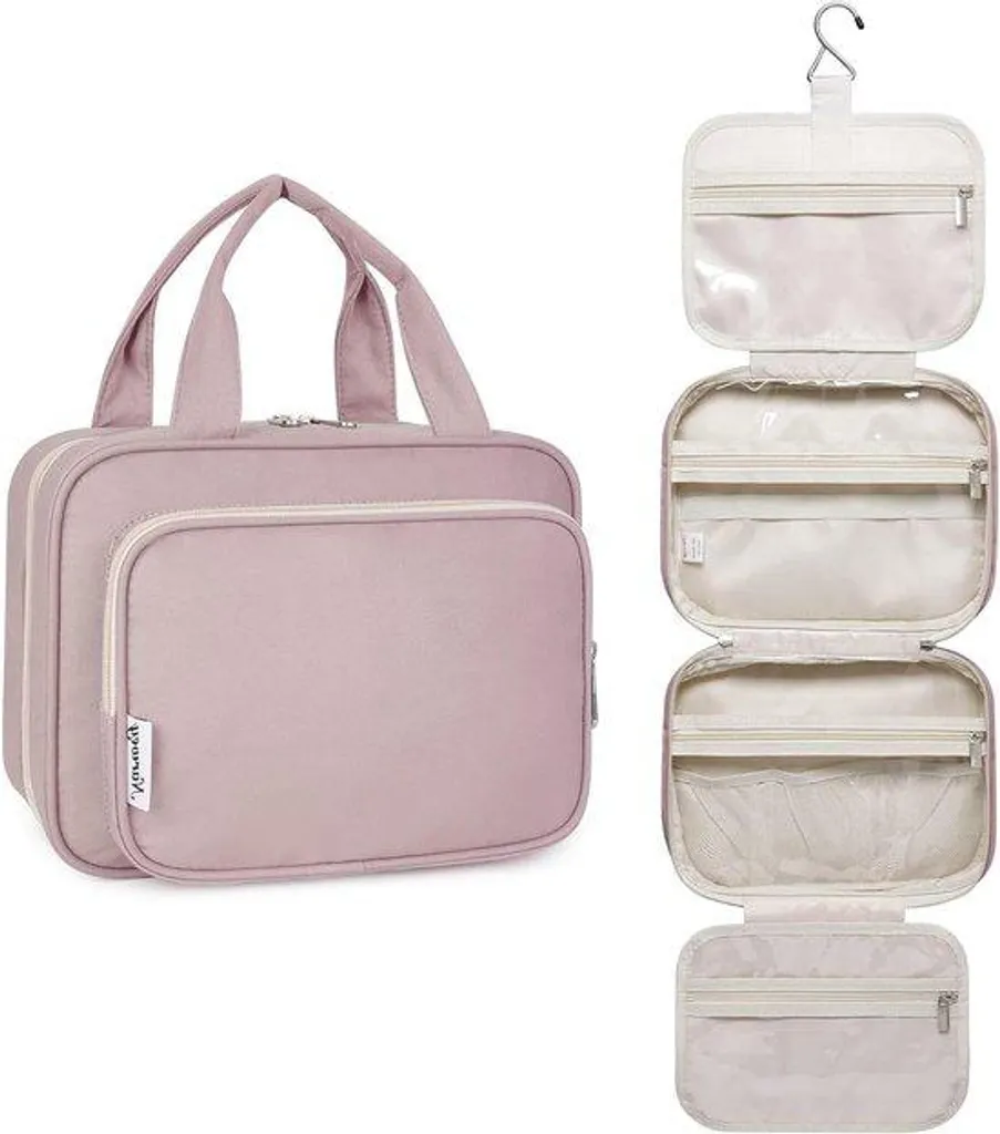 Trousse de toilette de voyage pour cosmétiques et flacons volumineux