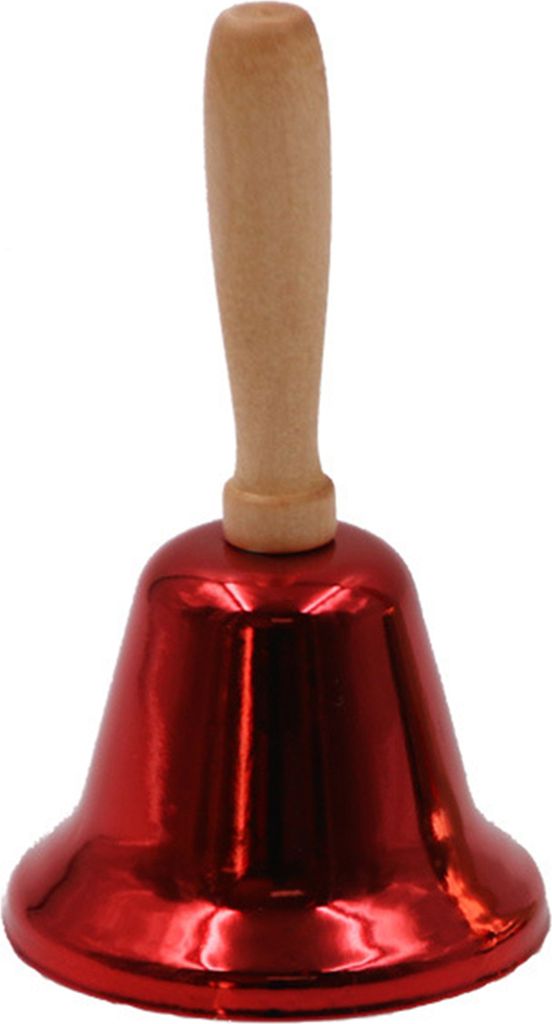 Hand Bell Iron Art Holzhandle Bell Festival Dekoration Hand gehalten Klingelglocken Weihnachtsfeier Glocke Party Vorräte-Rot