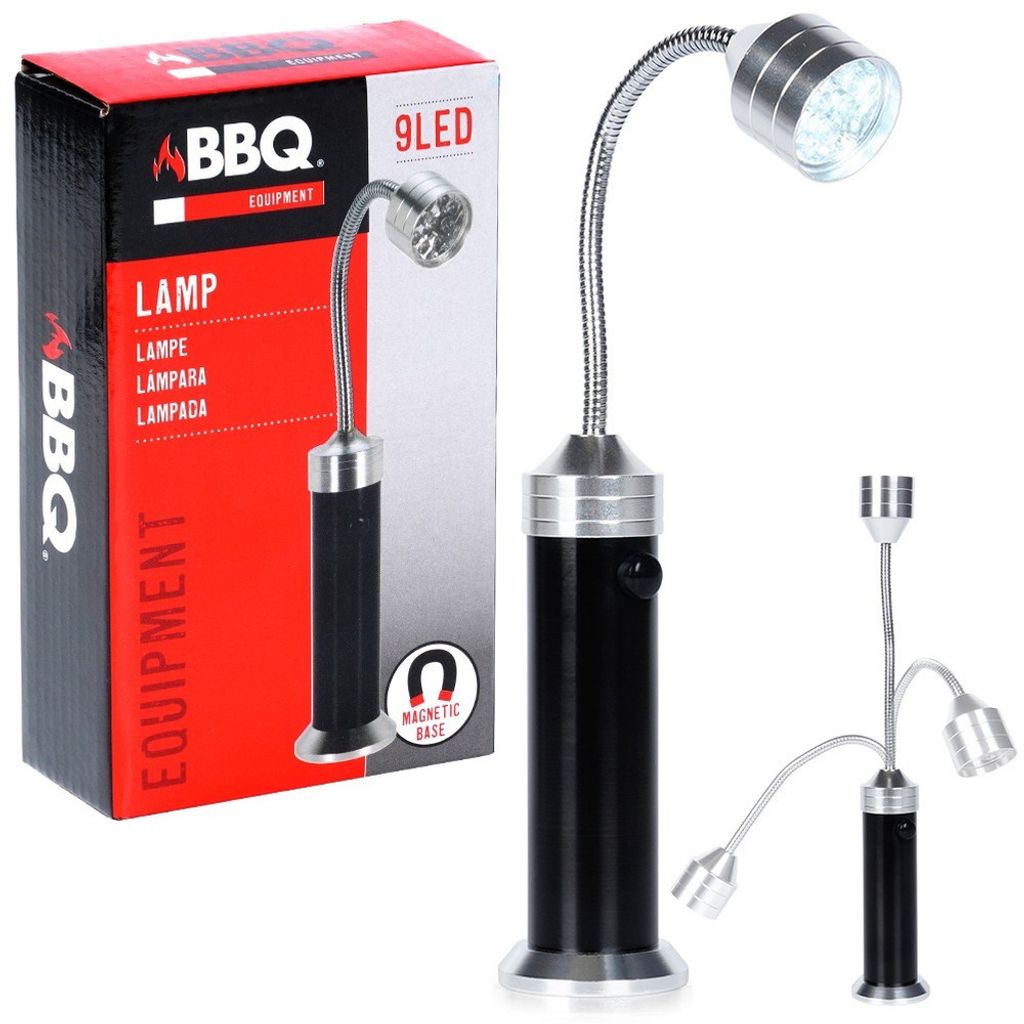 BBQ LED-Grilllampe Grillbeleuchtung Magnetlampe drehbar verstellbar LED 24 cm