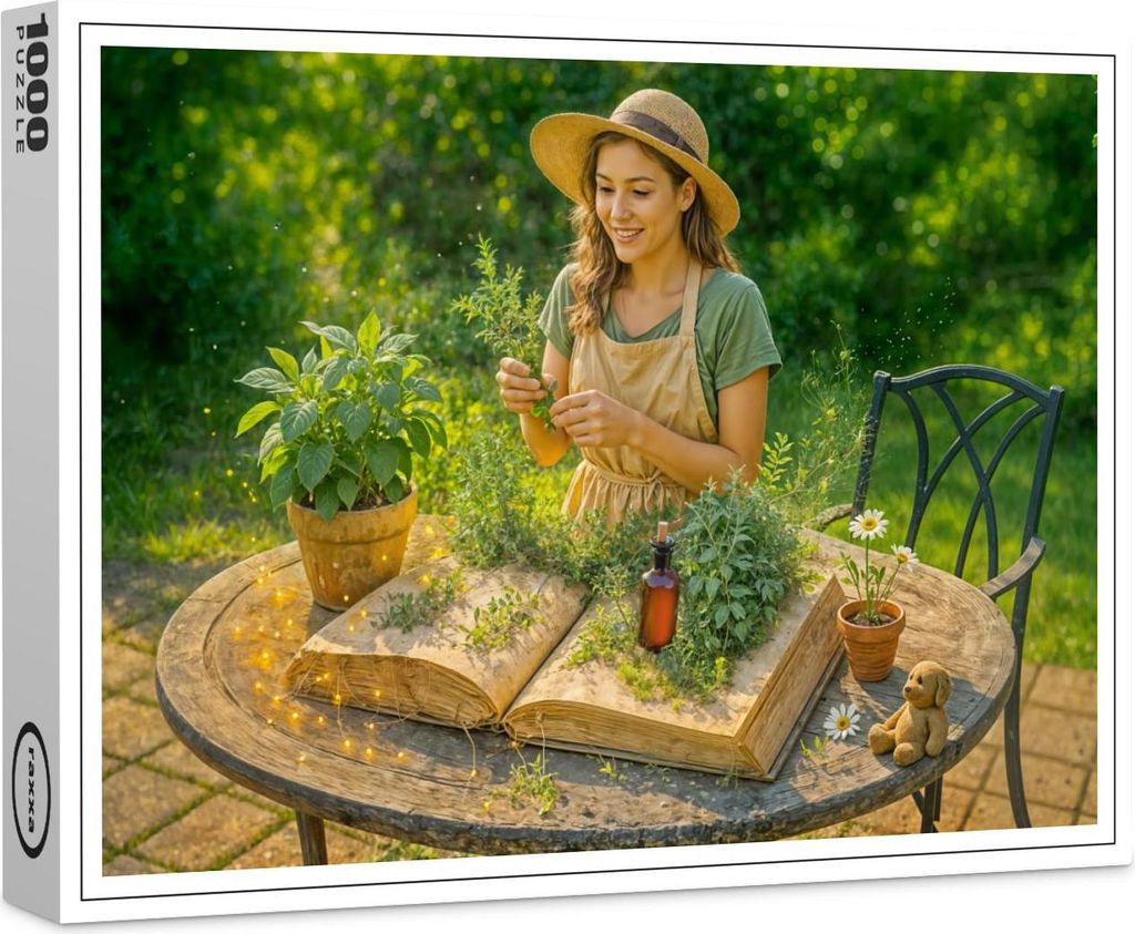 raxxa Premium-Puzzle "Herbal wisdom from ancient botanical book", 1000 Teile