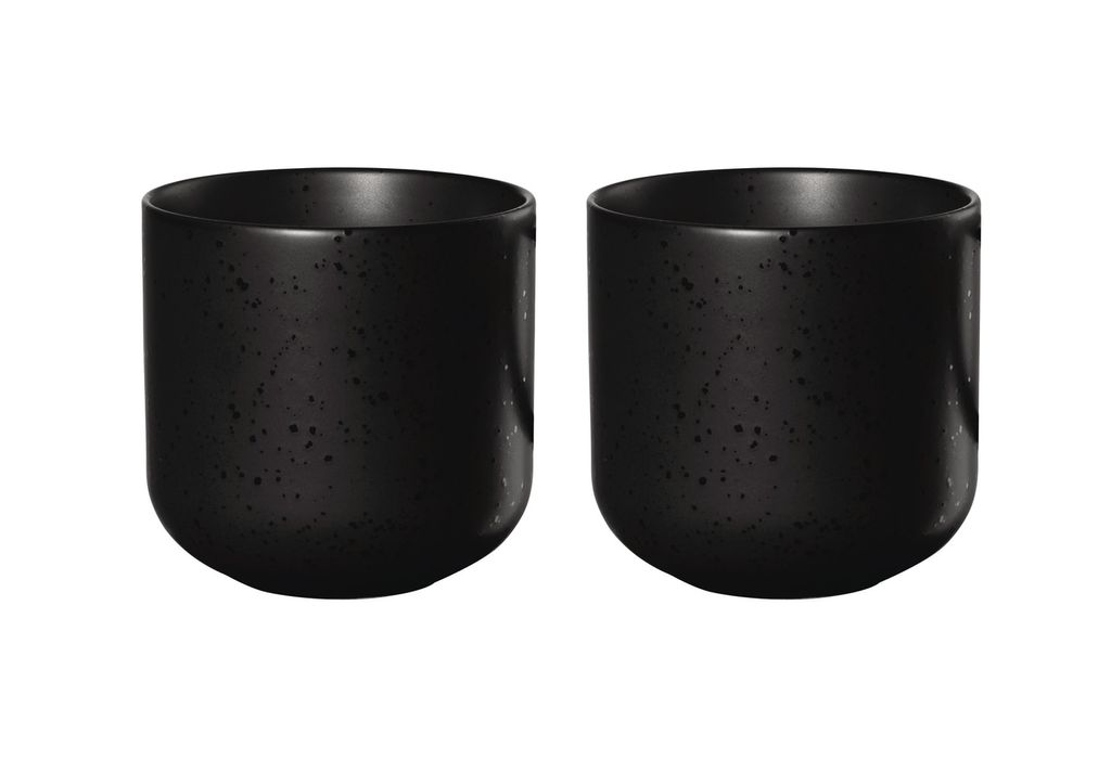 ASA Selection coppatea 2er Set Teebecher kuro, Becher, Tasse, Porzellan, Schwarz matt, 200 ml, 19080190