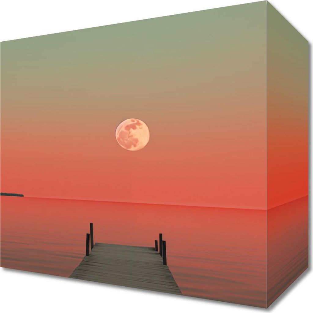 Bild 20x20cm Mond über Wasser