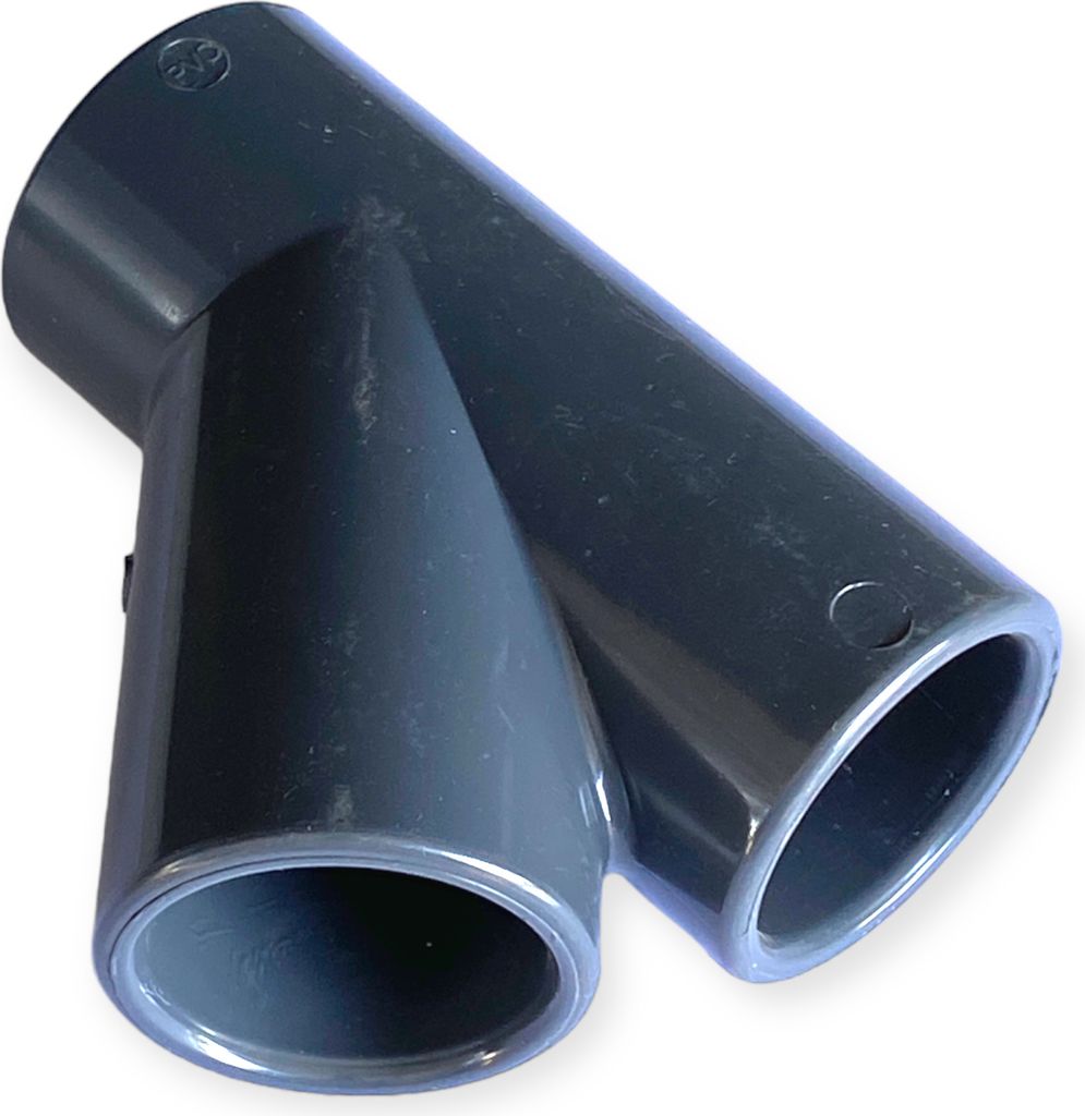 PVC-U T-Stück 45°, 3fach Klebemuffe 25 mm