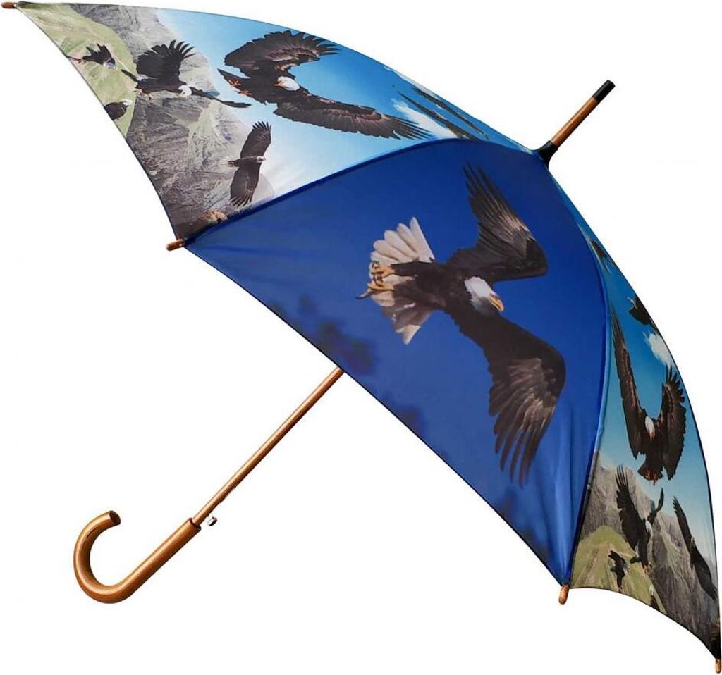 Regenschirm Adler, Automatikschirm Stockschirm Schirm Schirme Vogel Vögel Tiere