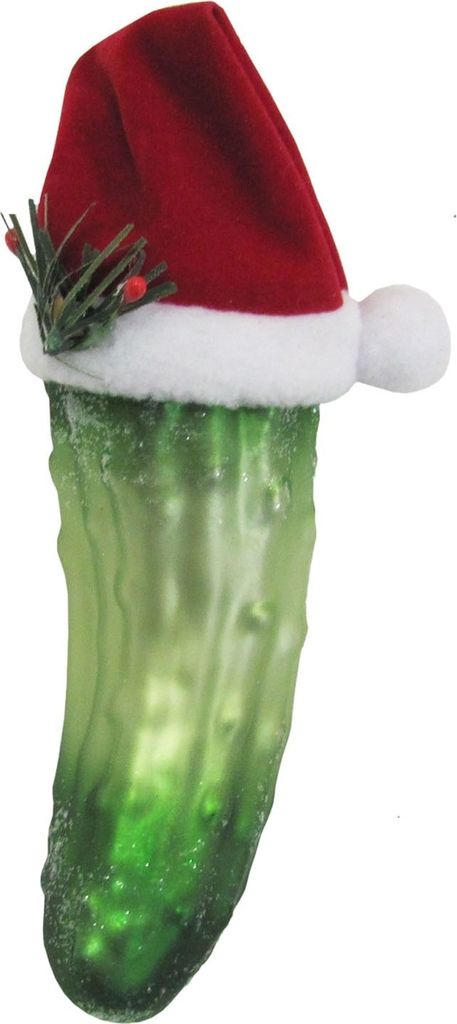 Krebs Glas Lauscha - Christbaumschmuck Weihnachtsgurke Groß - Größe ca. 14cm