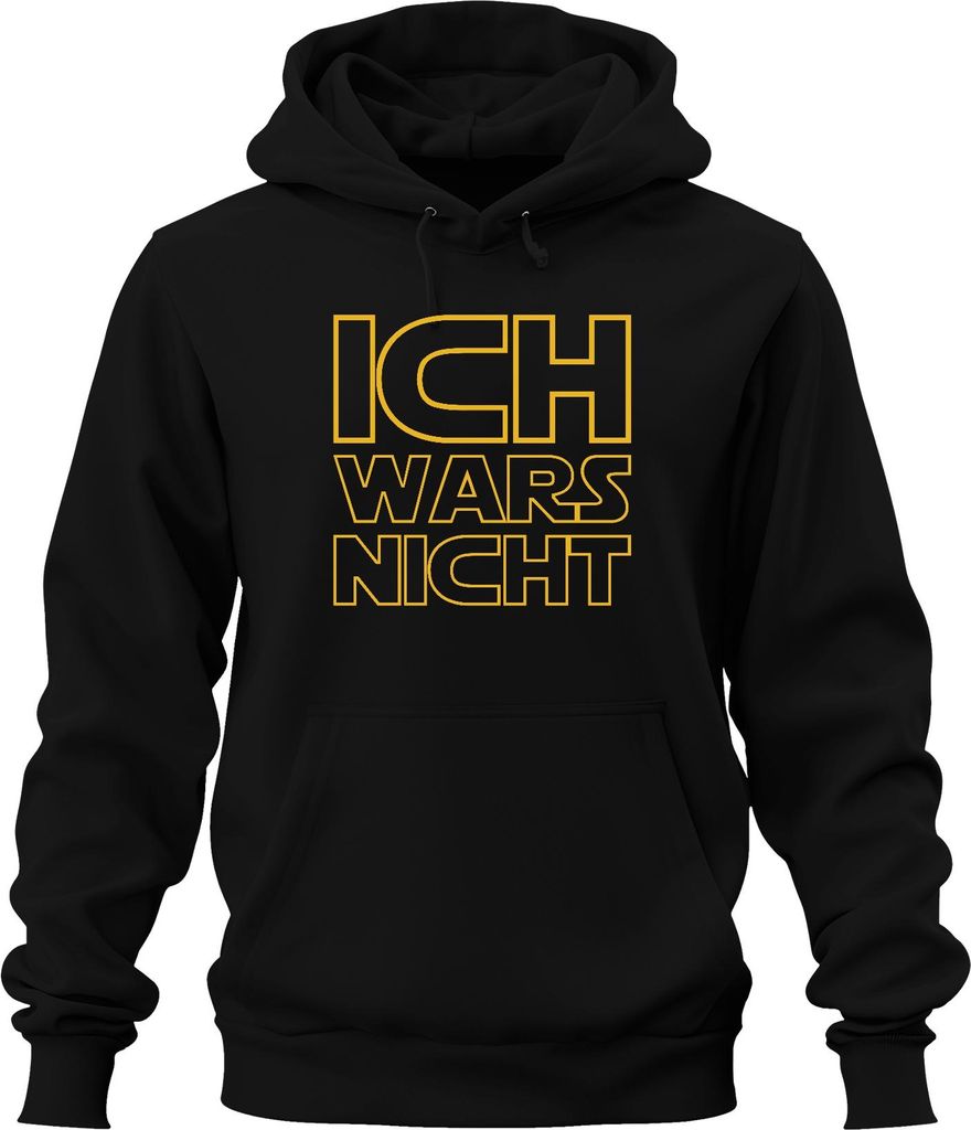 Ich wars nicht Sci Fi Geek Nerd Humor Geschenkidee Parodie Lustig Uni Hoodie Kapuzenpullover, Schwarz, 3XL