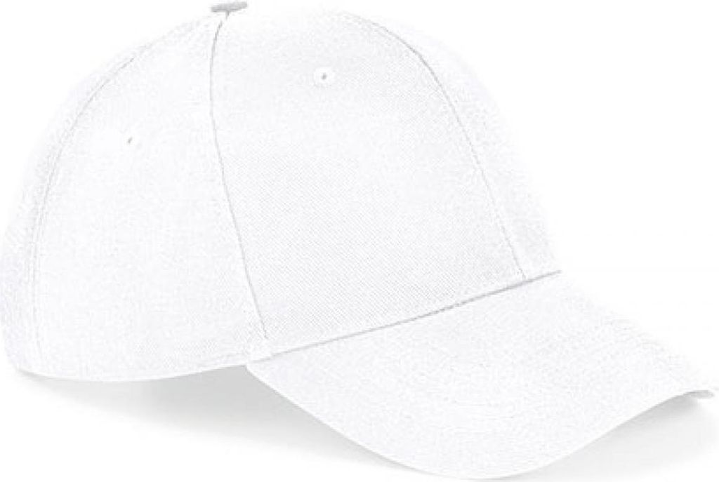 Beechfield B18 | Ultimate 6 Panel Cap, 100 % Baumwoll-Drell - Farbe: White - Größe: One Size