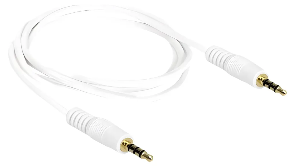 Cavo Stereo Jack 3.5mm Delock Bianco 1m - 4 Pin per Audio e Microfono