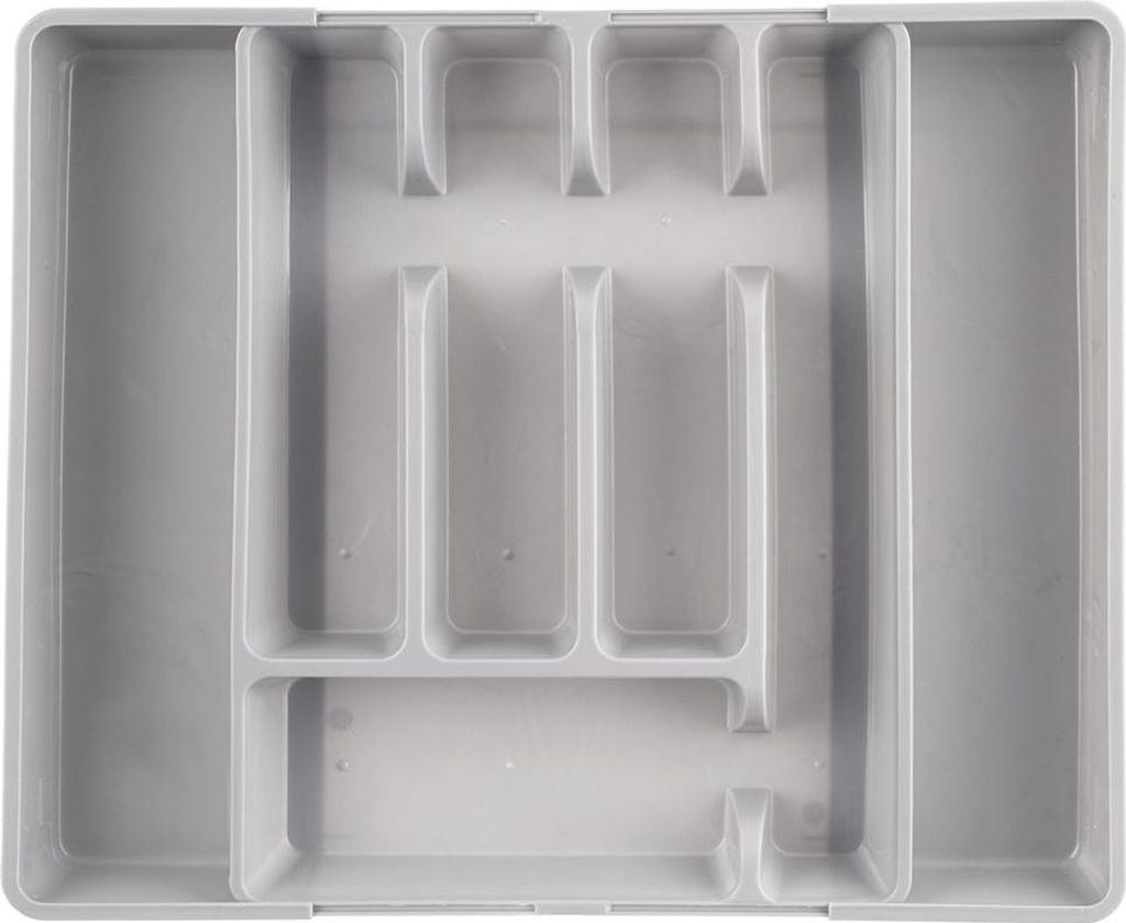 Wkład na sztućce do szuflady rozsuwany szary 36,5x27,5 cm Zdjęcie produktu 