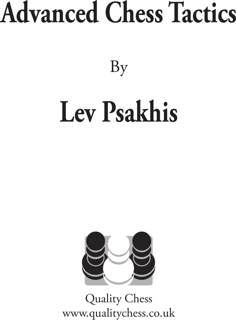Advanced Chess Tactics par Lev Psakhis 2e Édition Livre Tactique Échecs