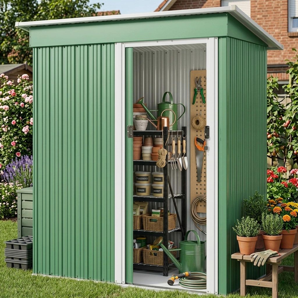 BEALIFE Gartenschuppen 163x89x183 cm | Gerätehaus für Produktbild 